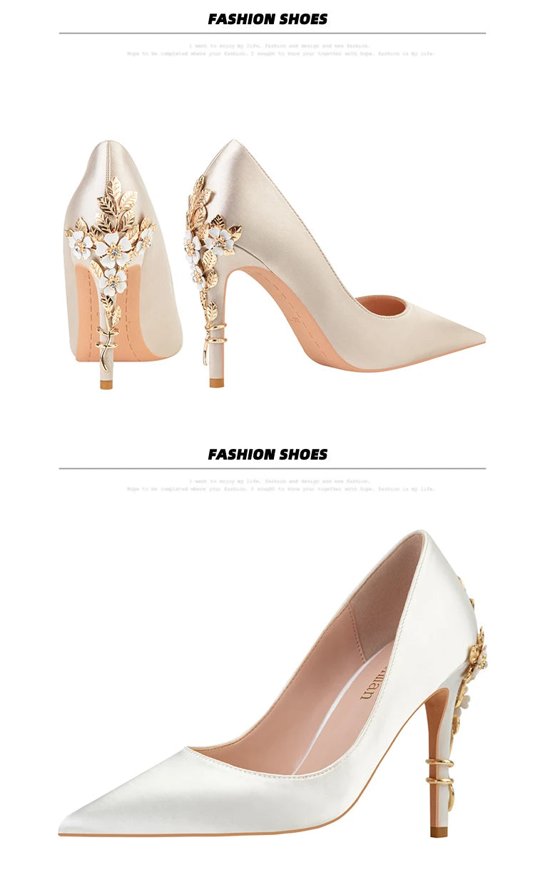 Fashion Women High Heels Shallow Stiletto Wedding/Party Lady Pumps Spring/Autumn Classic Female Shoes Woman Footwear
