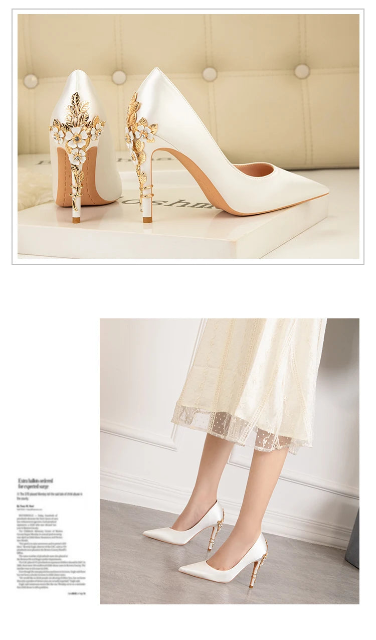 Fashion Women High Heels Shallow Stiletto Wedding/Party Lady Pumps Spring/Autumn Classic Female Shoes Woman Footwear