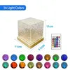 Aurora Northern Night Light Ocean Wave Projector Gemly Water Pattern Cube Light Gradual Rotating Flame Wave Effect Colorful Lamp