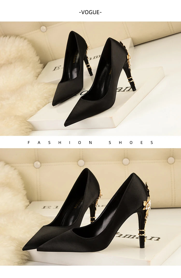 Fashion Women High Heels Shallow Stiletto Wedding/Party Lady Pumps Spring/Autumn Classic Female Shoes Woman Footwear