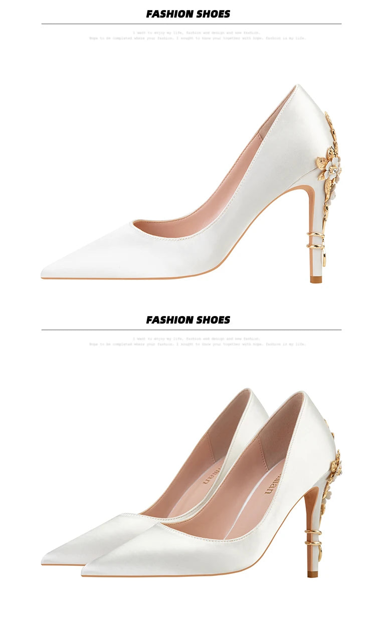 Fashion Women High Heels Shallow Stiletto Wedding/Party Lady Pumps Spring/Autumn Classic Female Shoes Woman Footwear