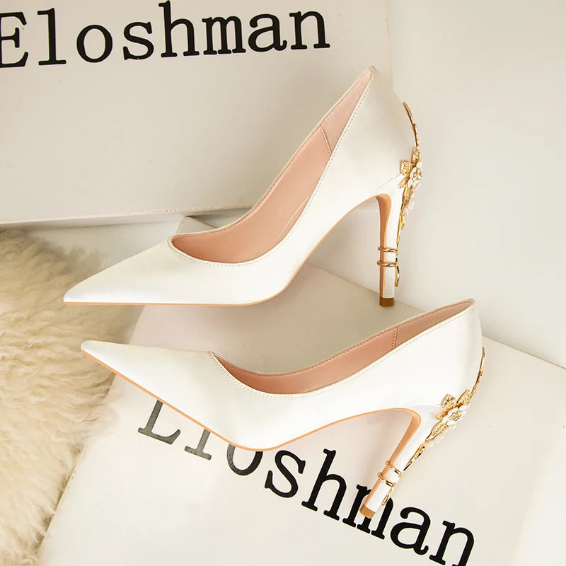 Fashion Women High Heels Shallow Stiletto Wedding/Party Lady Pumps Spring/Autumn Classic Female Shoes Woman Footwear
