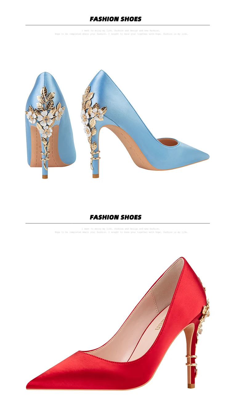 Fashion Women High Heels Shallow Stiletto Wedding/Party Lady Pumps Spring/Autumn Classic Female Shoes Woman Footwear