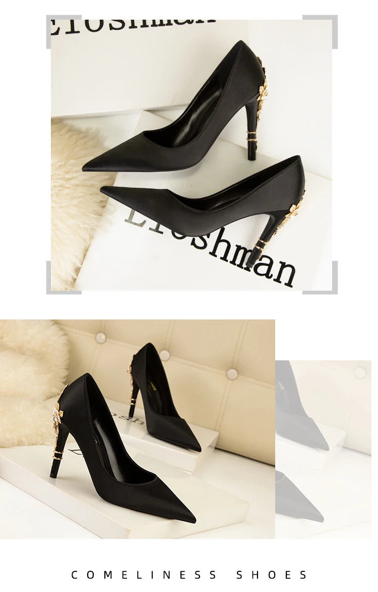 Fashion Women High Heels Shallow Stiletto Wedding/Party Lady Pumps Spring/Autumn Classic Female Shoes Woman Footwear
