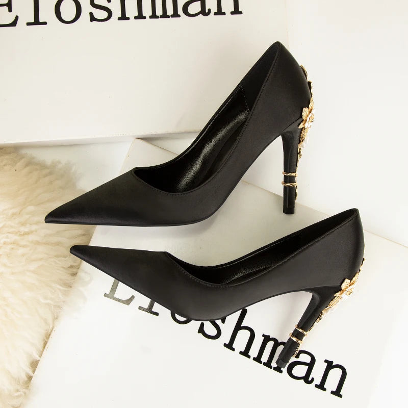 Fashion Women High Heels Shallow Stiletto Wedding/Party Lady Pumps Spring/Autumn Classic Female Shoes Woman Footwear
