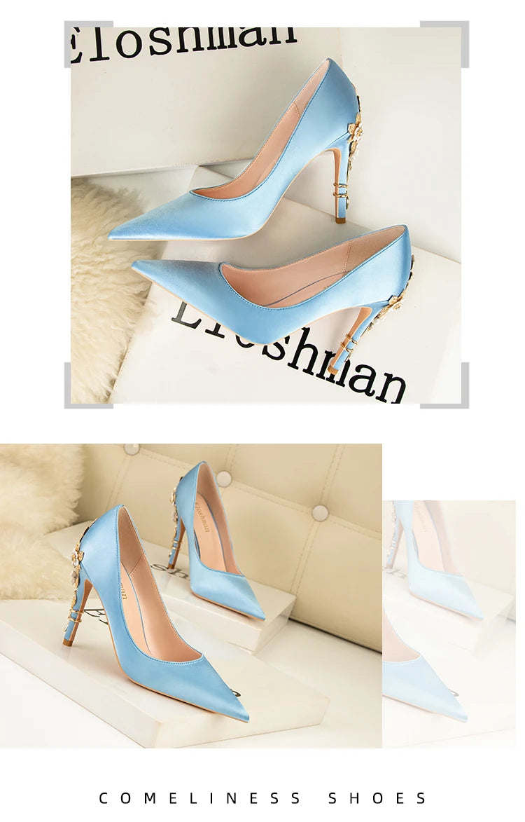 Fashion Women High Heels Shallow Stiletto Wedding/Party Lady Pumps Spring/Autumn Classic Female Shoes Woman Footwear