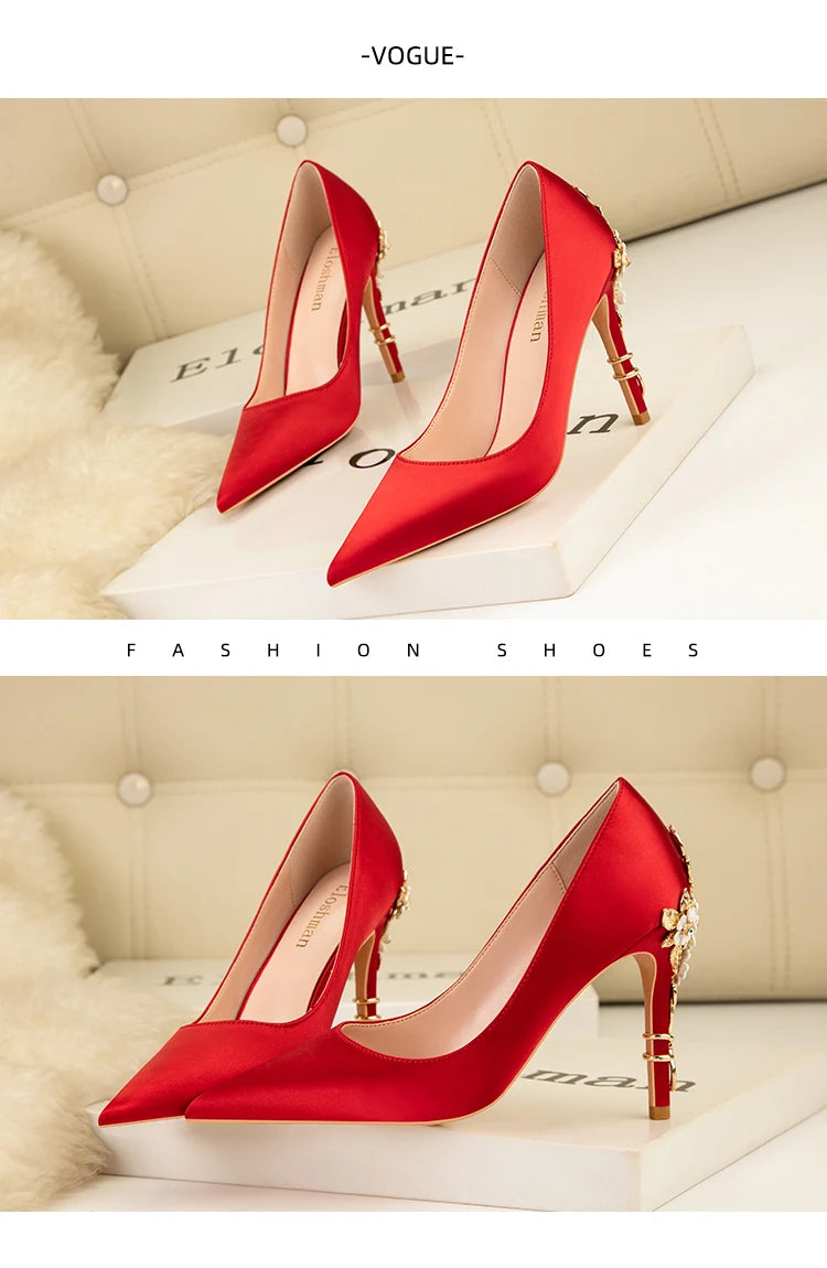 Fashion Women High Heels Shallow Stiletto Wedding/Party Lady Pumps Spring/Autumn Classic Female Shoes Woman Footwear