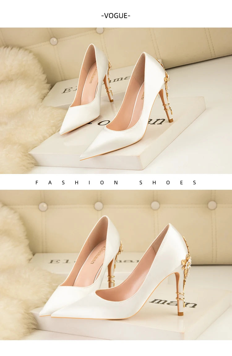 Fashion Women High Heels Shallow Stiletto Wedding/Party Lady Pumps Spring/Autumn Classic Female Shoes Woman Footwear