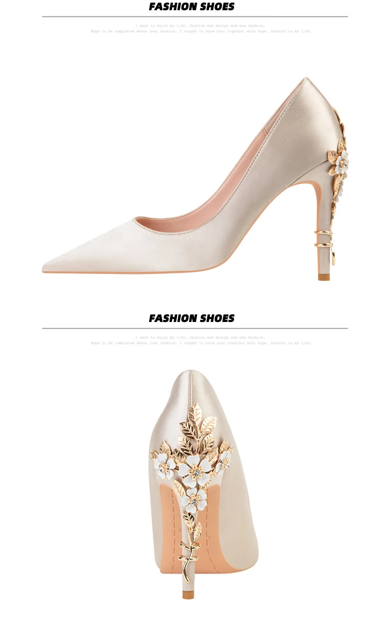 Fashion Women High Heels Shallow Stiletto Wedding/Party Lady Pumps Spring/Autumn Classic Female Shoes Woman Footwear