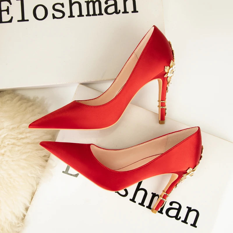 Fashion Women High Heels Shallow Stiletto Wedding/Party Lady Pumps Spring/Autumn Classic Female Shoes Woman Footwear