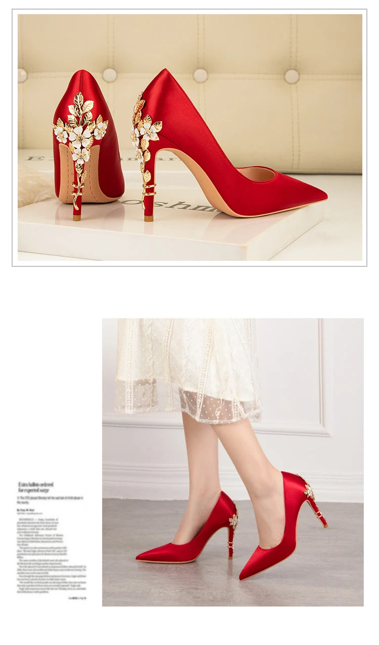 Fashion Women High Heels Shallow Stiletto Wedding/Party Lady Pumps Spring/Autumn Classic Female Shoes Woman Footwear