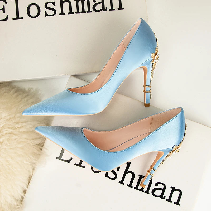 Fashion Women High Heels Shallow Stiletto Wedding/Party Lady Pumps Spring/Autumn Classic Female Shoes Woman Footwear
