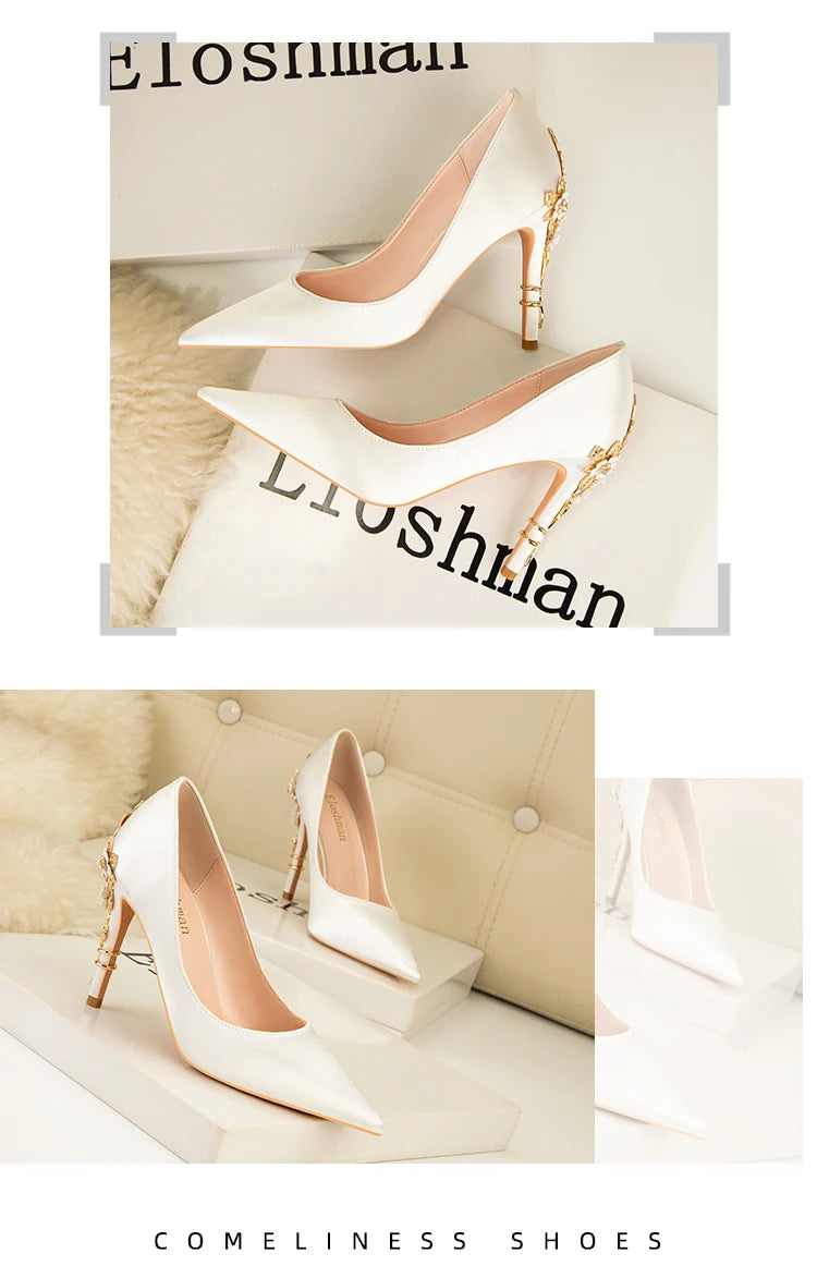 Fashion Women High Heels Shallow Stiletto Wedding/Party Lady Pumps Spring/Autumn Classic Female Shoes Woman Footwear