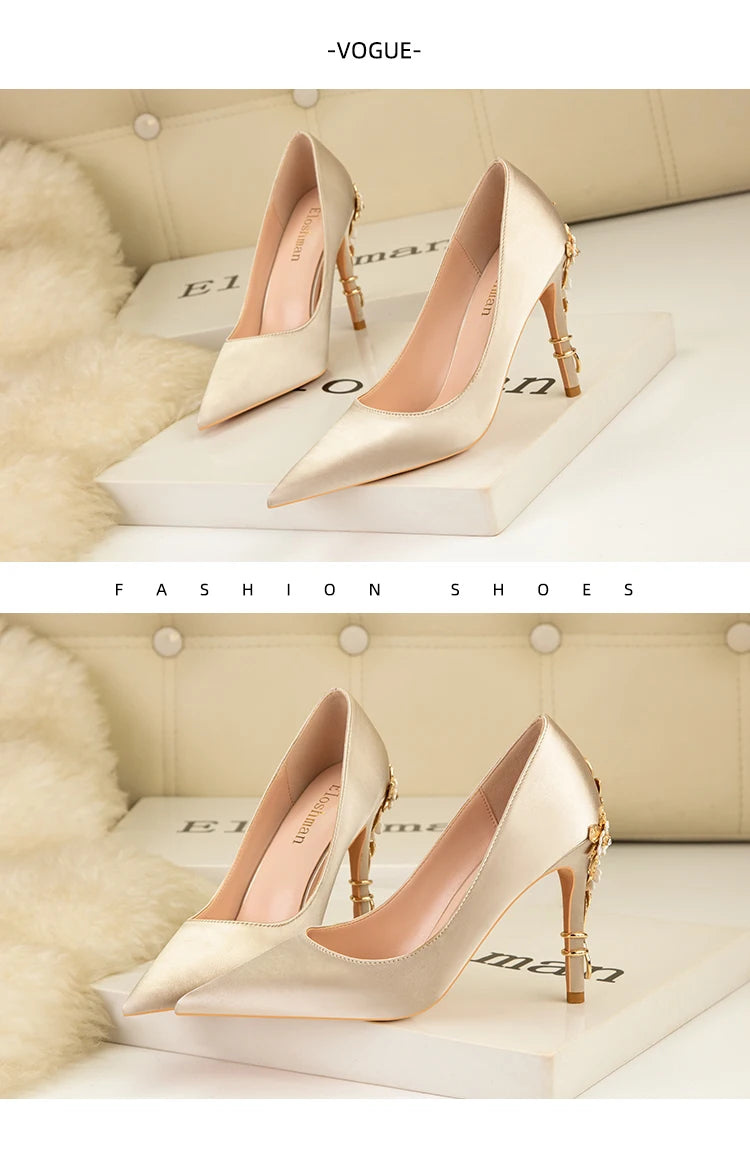 Fashion Women High Heels Shallow Stiletto Wedding/Party Lady Pumps Spring/Autumn Classic Female Shoes Woman Footwear