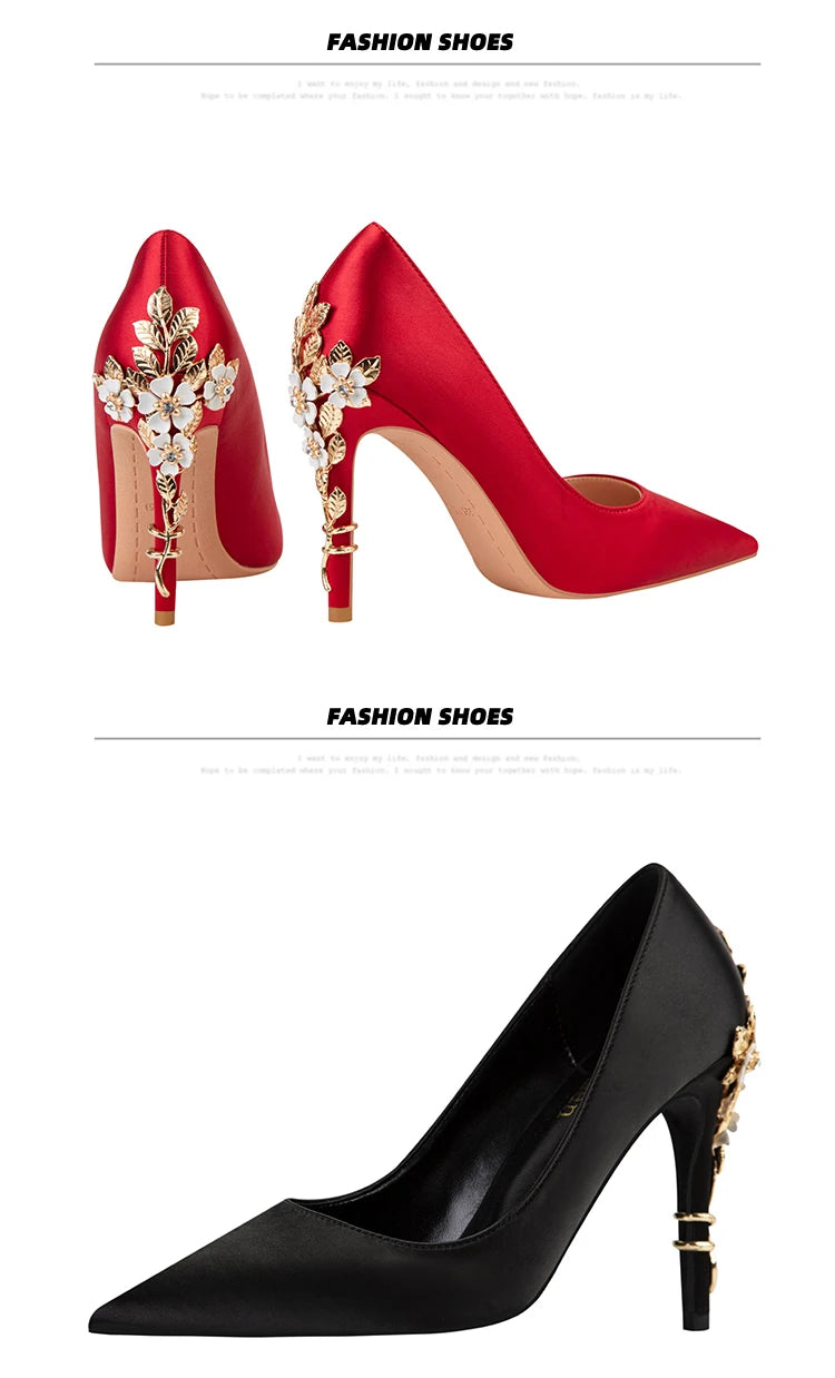 Fashion Women High Heels Shallow Stiletto Wedding/Party Lady Pumps Spring/Autumn Classic Female Shoes Woman Footwear