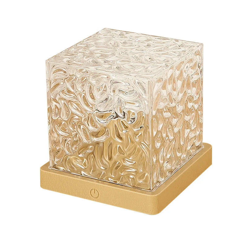 Aurora Northern Night Light Ocean Wave Projector Gemly Water Pattern Cube Light Gradual Rotating Flame Wave Effect Colorful Lamp