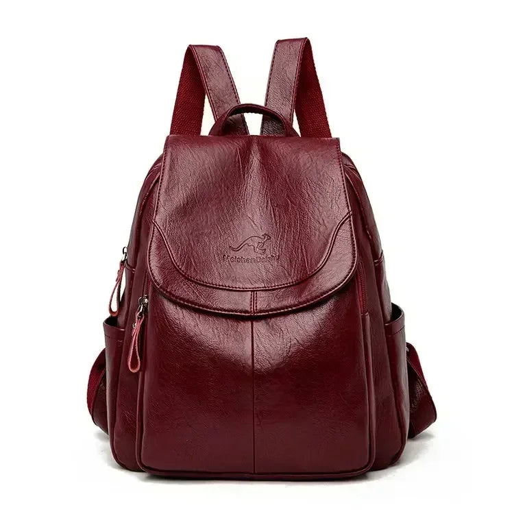 Vintage Printing Women Backpack Large Capacity with Multiple Pockets Casual Daypack Designer Leather Backpack Travel Bagpack