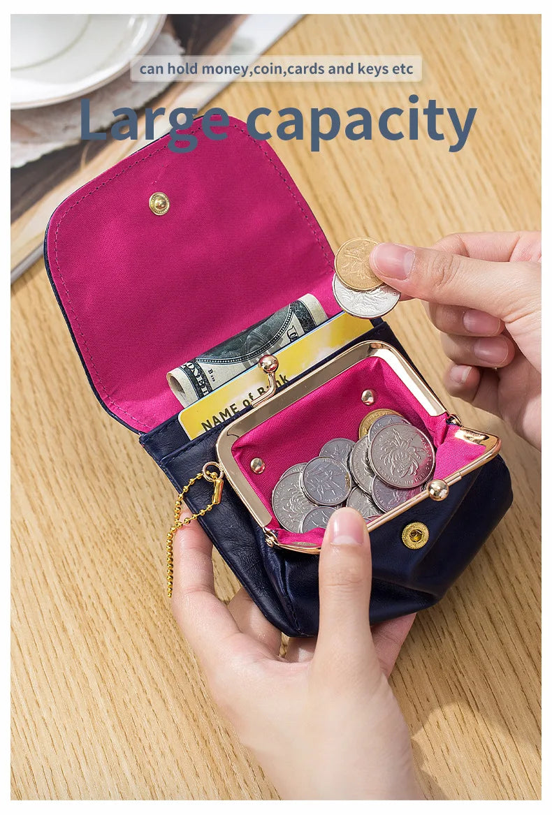 Leather Wallet Coin Purse Women's Leather Purse Coin Bag Multifunctional Change Storage Wallets Wallets For Women Handbag