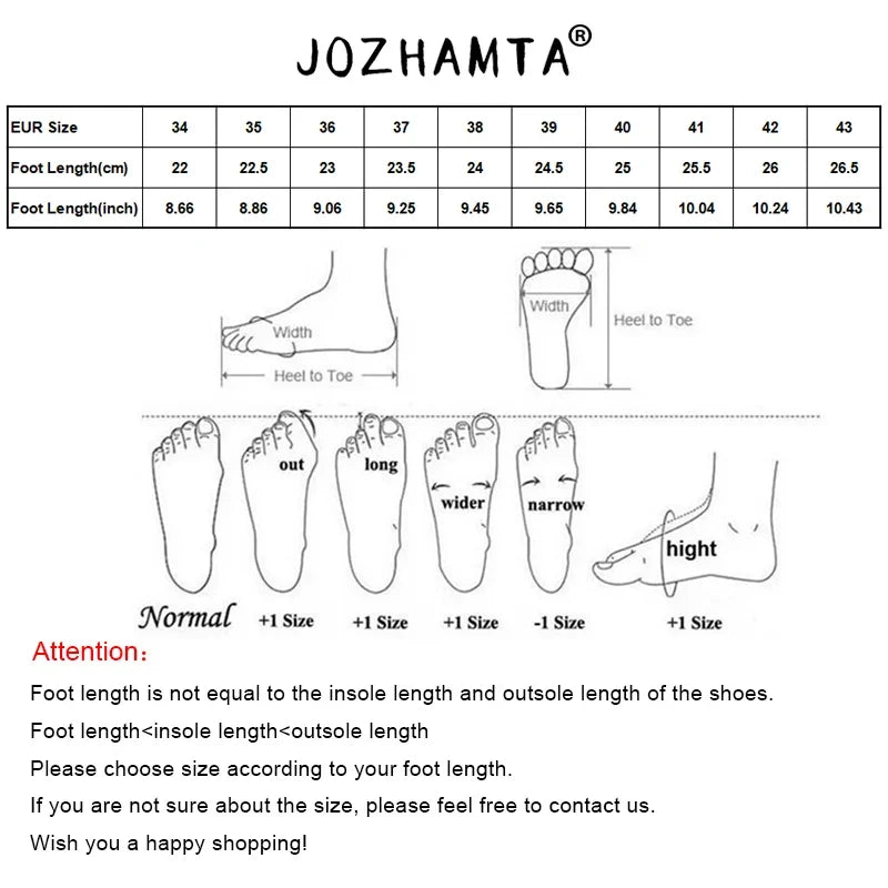 JOZHAMTA Size 33-40 Women Kitten Heel Sandals Real Leather Ankle Strap High Heels Shoes Summer 2025  Party Office Lady Dress