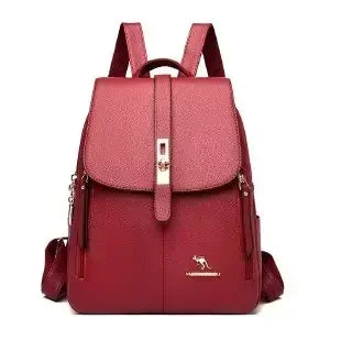 Vintage Printing Women Backpack Large Capacity with Multiple Pockets Casual Daypack Designer Leather Backpack Travel Bagpack
