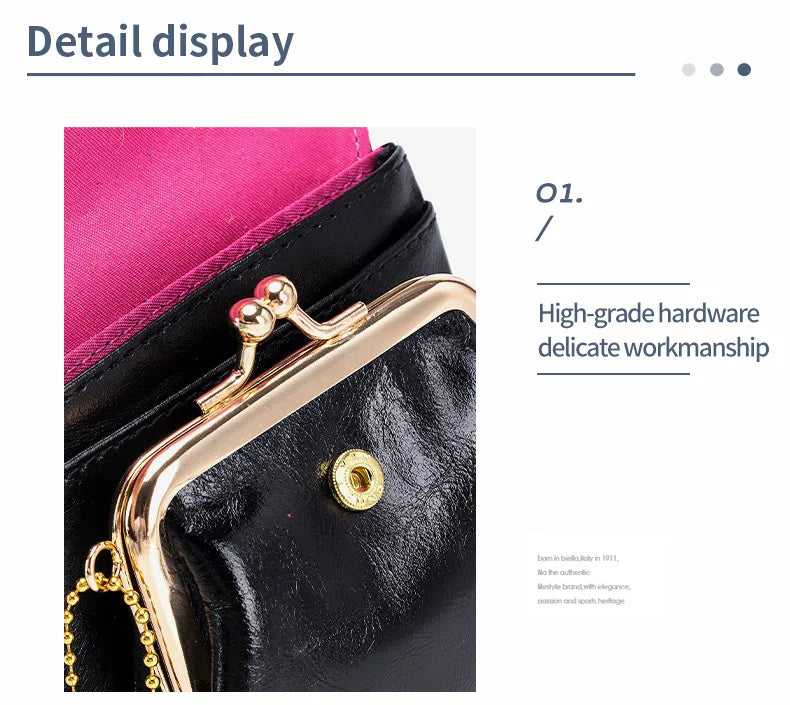 Leather Wallet Coin Purse Women's Leather Purse Coin Bag Multifunctional Change Storage Wallets Wallets For Women Handbag