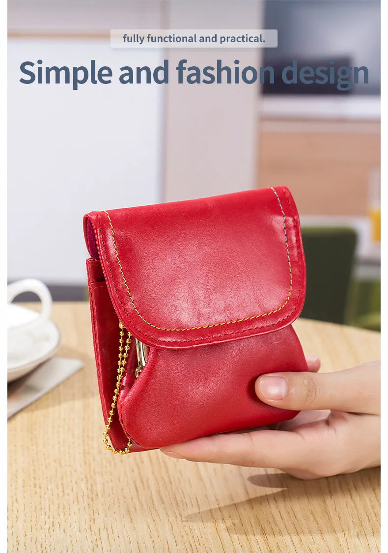 Leather Wallet Coin Purse Women's Leather Purse Coin Bag Multifunctional Change Storage Wallets Wallets For Women Handbag