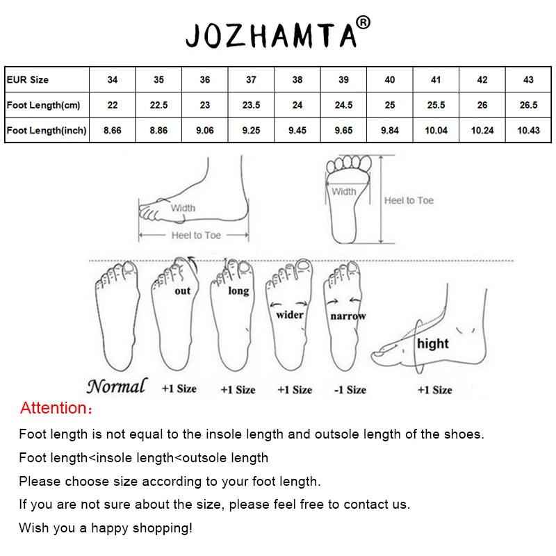 JOZHAMTA Size 33-40 Women Kitten Heel Sandals Real Leather Ankle Strap High Heels Shoes Summer 2025  Party Office Lady Dress