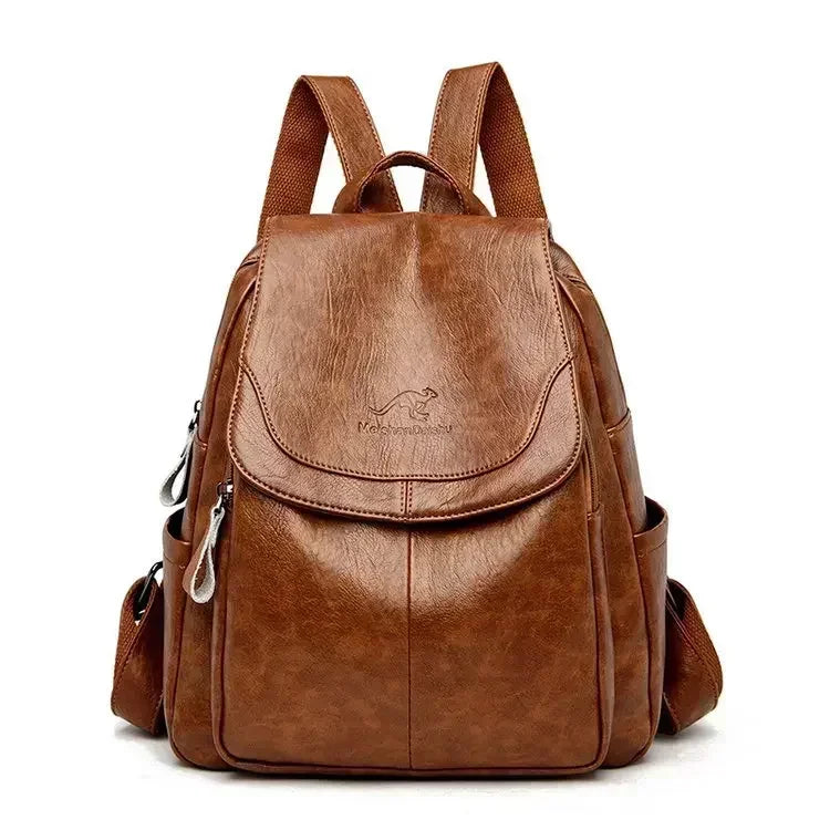 Vintage Printing Women Backpack Large Capacity with Multiple Pockets Casual Daypack Designer Leather Backpack Travel Bagpack