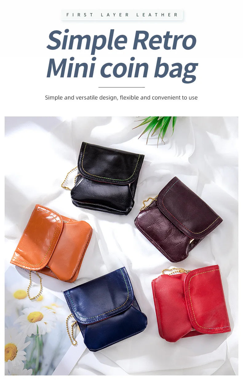 Leather Wallet Coin Purse Women's Leather Purse Coin Bag Multifunctional Change Storage Wallets Wallets For Women Handbag