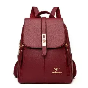Vintage Printing Women Backpack Large Capacity with Multiple Pockets Casual Daypack Designer Leather Backpack Travel Bagpack