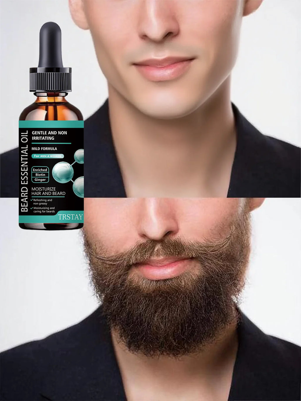 Hydrating Beard Oil for Men Premium Formula Softens Smooths Facial Hair Prevents Tangles Knots Daily Grooming Mustache Care Natu